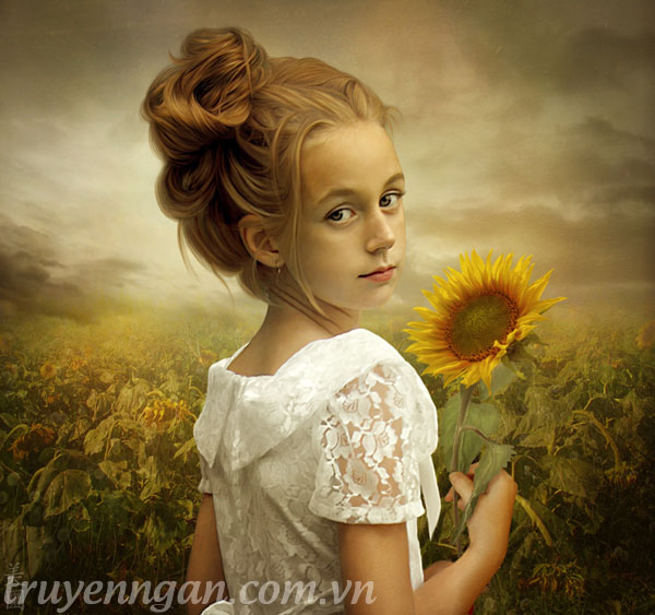 Cô gái trong vườn hoa Mặt Trời